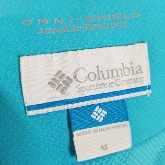 Columbia Size M Blue Jacket Omnishield Advanced Repelancy Lightweight Sportswear - Picture 4 of 7